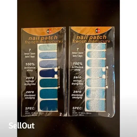 MH French Manucure Manicure Nail Patch 8 Sets Multicolor - Picture 5 of 6